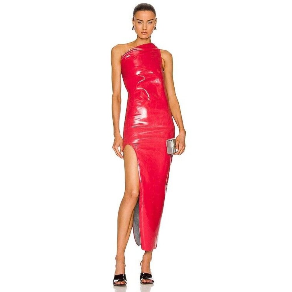 Rick Owens Athena Dress Carnelian Red Sexy